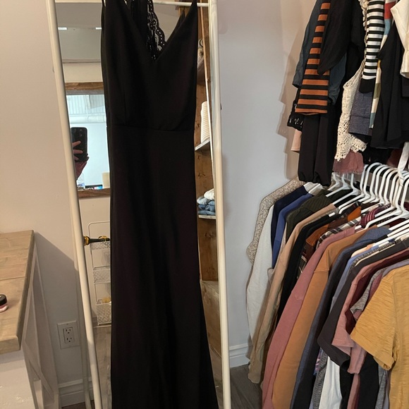 Long black Slit Dress - Picture 1 of 2